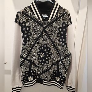 Dogg Supply/Snoop Dogg XL Black and White Paisley Hoodie